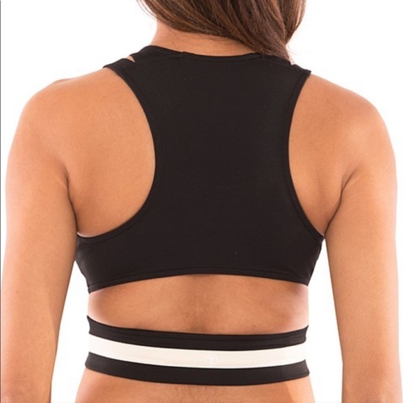 Yogatech Jazzy Sangria and Black Roxy Color Block Sports Bra Size XL - Picture 2 of 7